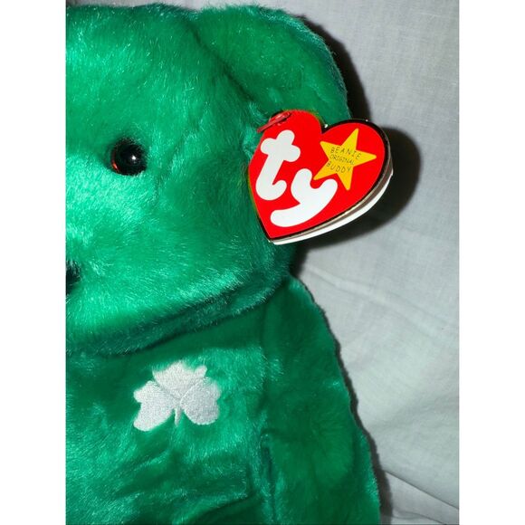 1999 TY Beanie Buddy “Erin” – Emerald Green Shamrock Bear | Mint Condition with - Picture 4 of 16